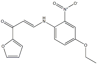 3-{4-ethoxy-2-nitroanilino}-1-(2-furyl)-2-propen-1-one Struktur