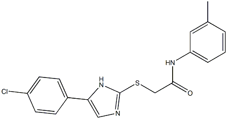 2-{[5-(4-chlorophenyl)-1H-imidazol-2-yl]sulfanyl}-N-(3-methylphenyl)acetamide Struktur