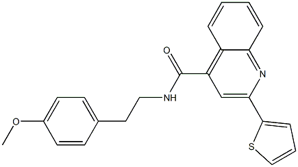 N-[2-(4-methoxyphenyl)ethyl]-2-(2-thienyl)-4-quinolinecarboxamide Struktur