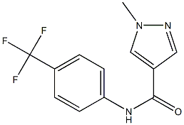 1-methyl-N-[4-(trifluoromethyl)phenyl]-1H-pyrazole-4-carboxamide Struktur