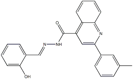 N'-(2-hydroxybenzylidene)-2-(3-methylphenyl)-4-quinolinecarbohydrazide Struktur