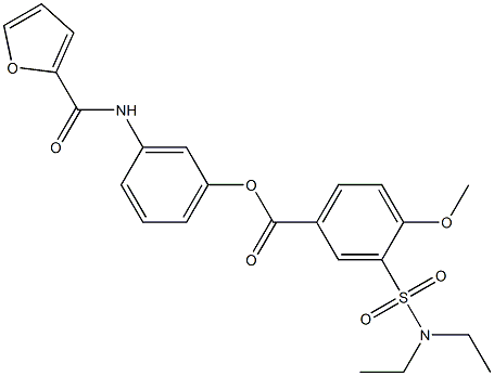 3-(2-furoylamino)phenyl 3-[(diethylamino)sulfonyl]-4-methoxybenzoate Struktur