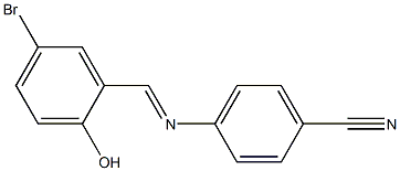 4-[(5-bromo-2-hydroxybenzylidene)amino]benzonitrile Struktur