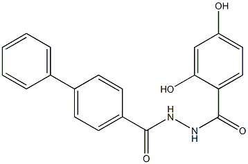 N'-([1,1'-biphenyl]-4-ylcarbonyl)-2,4-dihydroxybenzohydrazide Struktur