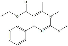 ethyl 1,6-dimethyl-2-(methylsulfanyl)-4-phenyl-1,4-dihydro-5-pyrimidinecarboxylate Struktur