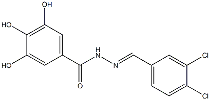 N'-(3,4-dichlorobenzylidene)-3,4,5-trihydroxybenzohydrazide Struktur