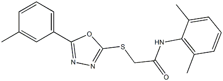 N-(2,6-dimethylphenyl)-2-{[5-(3-methylphenyl)-1,3,4-oxadiazol-2-yl]sulfanyl}acetamide Struktur