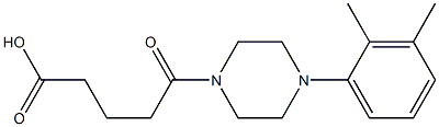 5-[4-(2,3-dimethylphenyl)-1-piperazinyl]-5-oxopentanoic acid Struktur