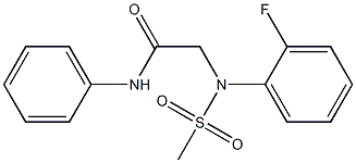 2-[2-fluoro(methylsulfonyl)anilino]-N-phenylacetamide Struktur