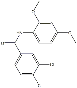 3,4-dichloro-N-(2,4-dimethoxyphenyl)benzamide Struktur