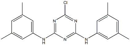 N-[4-chloro-6-(3,5-dimethylanilino)-1,3,5-triazin-2-yl]-N-(3,5-dimethylphenyl)amine Struktur