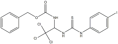 benzyl 2,2,2-trichloro-1-{[(4-iodoanilino)carbothioyl]amino}ethylcarbamate Struktur