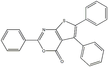 2,5,6-triphenyl-4H-thieno[2,3-d][1,3]oxazin-4-one Struktur