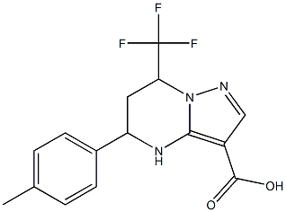 5-(4-methylphenyl)-7-(trifluoromethyl)-4,5,6,7-tetrahydropyrazolo[1,5-a]pyrimidine-3-carboxylic acid Struktur