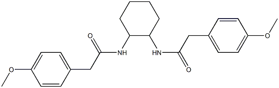 2-(4-methoxyphenyl)-N-(2-{[(4-methoxyphenyl)acetyl]amino}cyclohexyl)acetamide Struktur