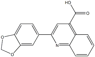 2-(1,3-benzodioxol-5-yl)-4-quinolinecarboxylic acid Struktur