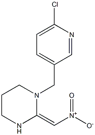 1-[(6-chloro-3-pyridinyl)methyl]-2-{nitromethylene}hexahydropyrimidine Struktur