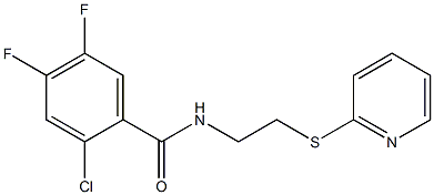 2-chloro-4,5-difluoro-N-[2-(2-pyridinylsulfanyl)ethyl]benzamide Struktur