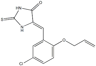 5-[2-(allyloxy)-5-chlorobenzylidene]-2-thioxo-4-imidazolidinone Struktur