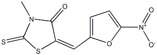 5-({5-nitro-2-furyl}methylene)-3-methyl-2-thioxo-1,3-thiazolidin-4-one Struktur