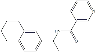 N-[1-(5,6,7,8-tetrahydro-2-naphthalenyl)ethyl]nicotinamide Struktur