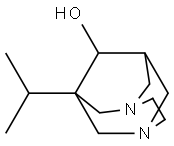 1-isopropyl-3,6-diazatricyclo[4.3.1.1~3,8~]undecan-9-ol Struktur