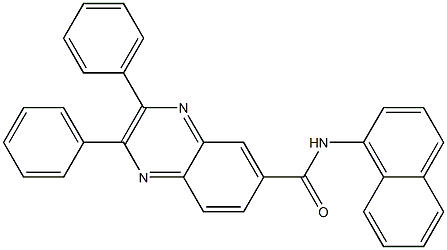 N-(1-naphthyl)-2,3-diphenyl-6-quinoxalinecarboxamide Struktur