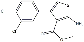 methyl 2-amino-4-(3,4-dichlorophenyl)-3-thiophenecarboxylate Struktur