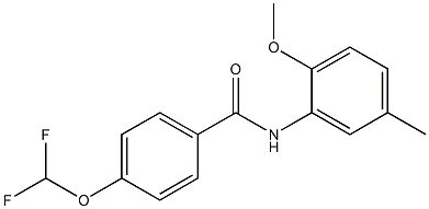 4-(difluoromethoxy)-N-(2-methoxy-5-methylphenyl)benzamide Struktur