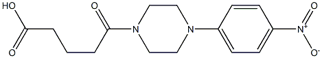 5-(4-{4-nitrophenyl}piperazin-1-yl)-5-oxopentanoic acid Struktur