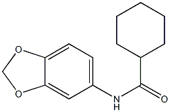 N-(1,3-benzodioxol-5-yl)cyclohexanecarboxamide Struktur