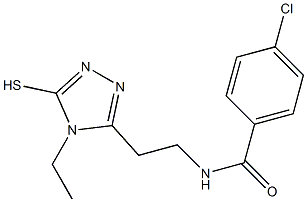 4-chloro-N-[2-(4-ethyl-5-sulfanyl-4H-1,2,4-triazol-3-yl)ethyl]benzamide Struktur