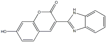 3-(1H-benzimidazol-2-yl)-7-hydroxy-2H-chromen-2-one Struktur