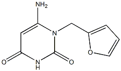 6-amino-1-(2-furylmethyl)-2,4(1H,3H)-pyrimidinedione Struktur