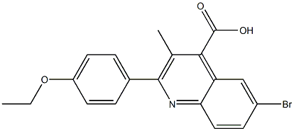 6-bromo-2-(4-ethoxyphenyl)-3-methyl-4-quinolinecarboxylic acid Struktur