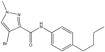 4-bromo-N-(4-butylphenyl)-1-methyl-1H-pyrazole-3-carboxamide Struktur