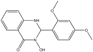 2-(2,4-dimethoxyphenyl)-3-hydroxy-2,3-dihydro-4(1H)-quinazolinone Struktur