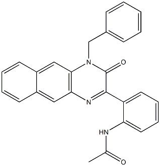 N-[2-(4-benzyl-3-oxo-3,4-dihydrobenzo[g]quinoxalin-2-yl)phenyl]acetamide Struktur