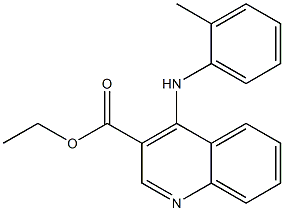 ethyl 4-(2-toluidino)-3-quinolinecarboxylate Struktur