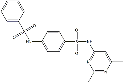 N-(2,6-dimethyl-4-pyrimidinyl)-4-[(phenylsulfonyl)amino]benzenesulfonamide Struktur