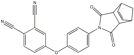 4-[4-(3,5-dioxo-4-azatricyclo[5.2.1.0~2,6~]dec-8-en-4-yl)phenoxy]phthalonitrile Struktur