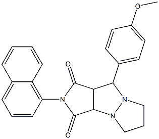 9-(4-methoxyphenyl)-2-(1-naphthyl)tetrahydro-5H-pyrazolo[1,2-a]pyrrolo[3,4-c]pyrazole-1,3(2H,3aH)-dione Struktur