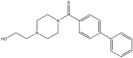 2-[4-([1,1'-biphenyl]-4-ylcarbothioyl)-1-piperazinyl]ethanol Struktur