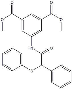 dimethyl 5-{[phenyl(phenylsulfanyl)acetyl]amino}isophthalate Struktur