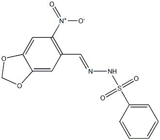 N'-({6-nitro-1,3-benzodioxol-5-yl}methylene)benzenesulfonohydrazide Struktur