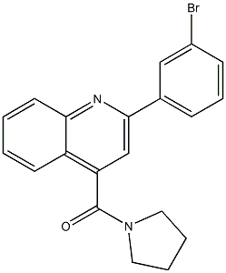 2-(3-bromophenyl)-4-(1-pyrrolidinylcarbonyl)quinoline Struktur