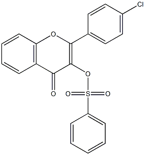 2-(4-chlorophenyl)-4-oxo-4H-chromen-3-yl benzenesulfonate Struktur