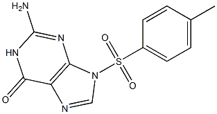 2-amino-9-[(4-methylphenyl)sulfonyl]-1,9-dihydro-6H-purin-6-one Struktur