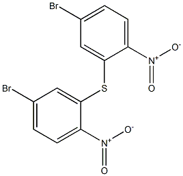 4-bromo-2-[(5-bromo-2-nitrophenyl)sulfanyl]-1-nitrobenzene Struktur