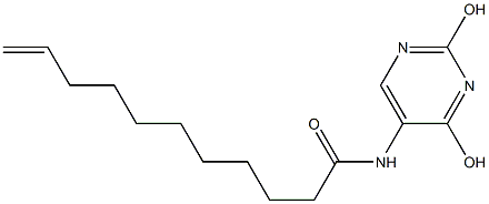 N-(2,4-dihydroxy-5-pyrimidinyl)-10-undecenamide Struktur